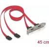 Delock βάση υποδοχής εσωτερική 2x SATA σε 2x eSATA εξωτερική (65116)