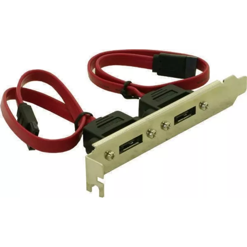 Delock βάση υποδοχής εσωτερική 2x SATA σε 2x eSATA εξωτερική (65116)