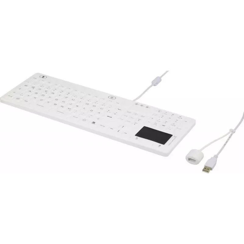 Renkforce iM-IKB110-WH πληκτρολόγιο USB QWERTZ γερμανική διάταξη μαύρο-λευκό