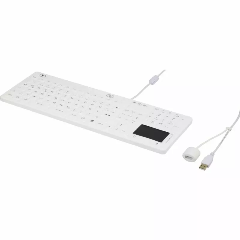 Renkforce iM-IKB110-WH πληκτρολόγιο USB QWERTZ γερμανική διάταξη μαύρο-λευκό