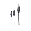 shiverpeaks BASIC-S Καλώδιο προσαρμογέα ήχου Y, 3,5mm στερεοφωνικό βύσμα αρσενικό σε 2x 3,5mm στερεοφωνικές υποδοχές θηλυκές, 0,2m, Μαύρο BS30761