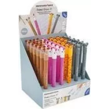 FABER-CASTELL EBERHARD FABER Animal Erase it! Στυλό gel Display, 36 στυλό, μπλε μελάνι, 0,7 mm, σβηστό, επαναγεμιζόμενο 560109