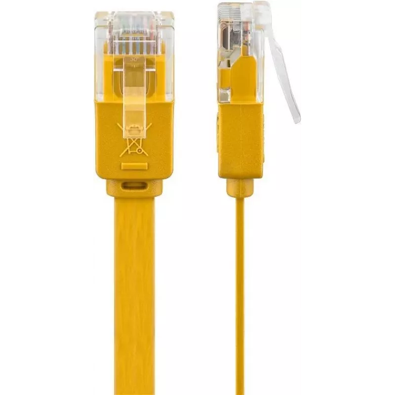 Wentronic RJ45 CAT6 0,5m Καλώδιο δικτύου, U/UTP, Κίτρινο 96396
