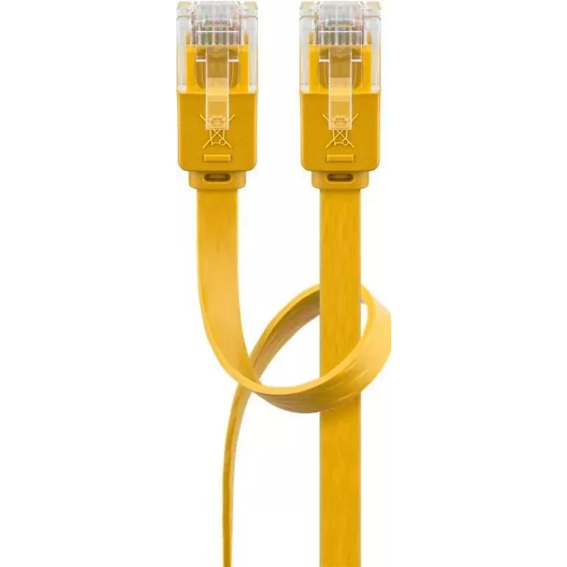 Wentronic RJ45 CAT6 0,5m Καλώδιο δικτύου, U/UTP, Κίτρινο 96396