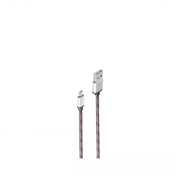 shiverpeaks BS14-50079 καλώδιο USB 2.0, USB-A σε Micro-USB B, 0,9 m, καφέ