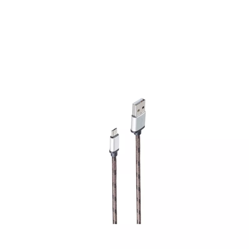 SHIVERPEAKS BS14-50082 καλώδιο USB 2.0, USB-A σε Micro-USB B, 2 m, καφέ