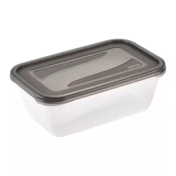 keeeper fredo fresh Σετ δοχείων αποθήκευσης τροφίμων, 2 x 3,3 L, ορθογώνια, διάφανα με γκρι καπάκια 3068082700000