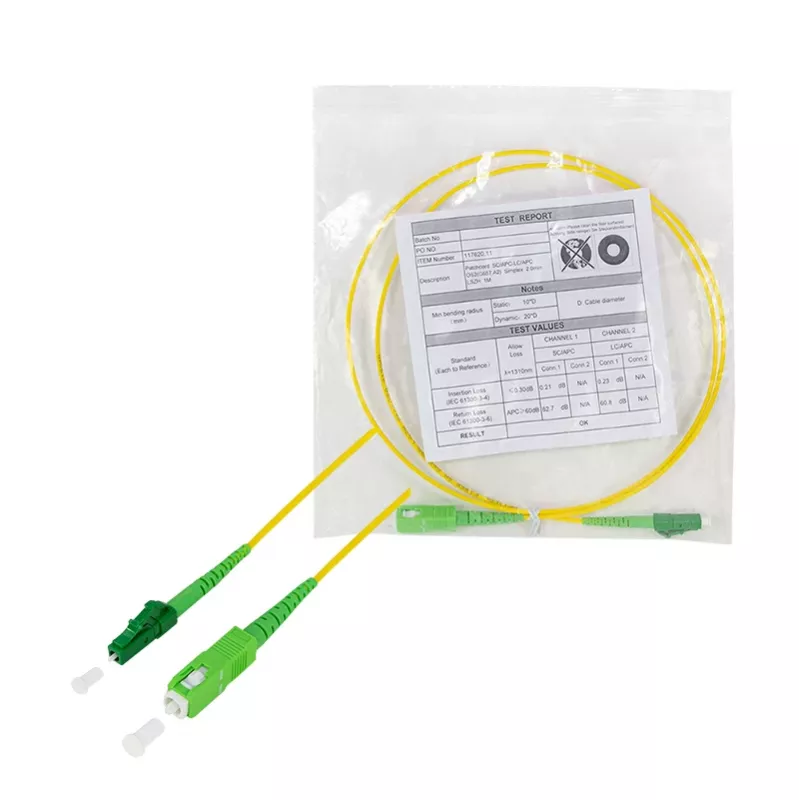LogiLink OS2 Single-Mode Καλώδιο patch οπτικών ινών SC σε LC Simplex, 30 m, G657.A2, LSZH, Κίτρινο FPSLS30