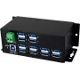 EXSYS EX-1112HMS 12-Port USB 3.2 Gen 1 βιομηχανικό hub DIN ράγας