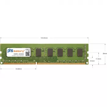 PHS-memory 2GB DDR3 UDIMM 1066MHz PC3-8500 240-Pin Non-ECC μνήμη RAM desktop για Acer Veriton VM275-ED5700 (SP124736)