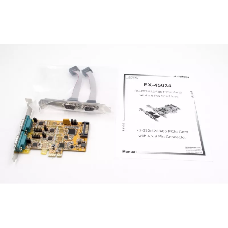 EXSYS EX-45034 κάρτα PCIe 4-Port σειριακή RS-232/422/485 (FTDI)