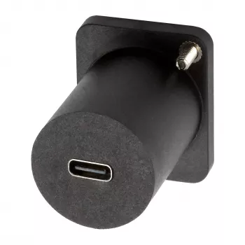 EXSYS D-Typ USB-C υποδοχή θηλυκή σε υποδοχή θηλυκή αντάπτορας, USB 3.2 Gen 1, τοποθέτηση σε πάνελ, μαύρο (EX-49158)