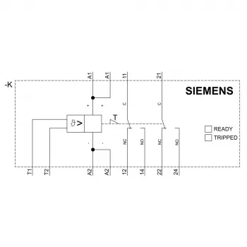 Siemens SIRIUS 3RN2 Ρελέ θερμίστορ προστασίας κινητήρα 3RN2011-1BA30, 24 V AC/DC, 1 NO + 1 NC, βίδες, ράγα DIN