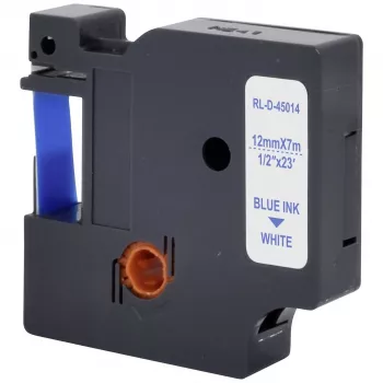 Renkforce RF-LT-D45014 Συμβατή κασέτα ταινίας σήμανσης DYMO D1 12 mm λευκό/μπλε 7 m RF-6027814