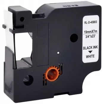 Renkforce RF-LT-D45803 Συμβατή κασέτα ταινίας σήμανσης DYMO D1, 19 mm, λευκό/μαύρο, 7 m RF-6027838