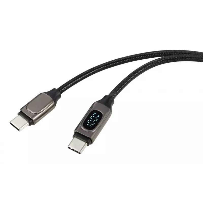 Renkforce Καλώδιο USB-C σε USB-C 2.0, 2 m, Ασημί (Μεταλλικό) RF-6249498