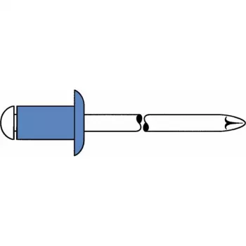 GESIPA Πριτσίνι χάλυβας/χάλυβας 4x8mm Επίπεδη στρογγυλή κεφαλή Εύρος σύσφιξης 2,5-4,5mm (6310443)