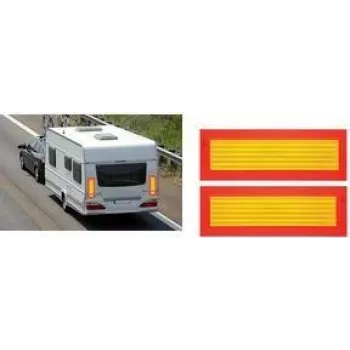 IWH ECE 70 Πινακίδα σήμανσης πίσω Πορτοκαλί Φθορίζον Κίτρινο Ανακλαστικό 565 x 195 mm 097607