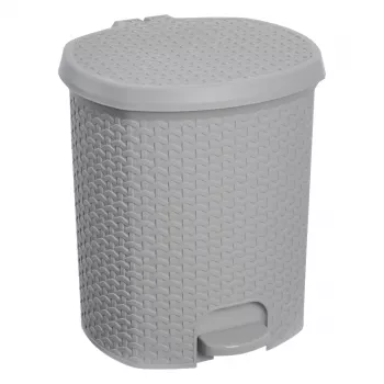keeeper tjark Κάδος με ποδομοχλό 21 L Nordic Grey Όψη ψάθας 1030413000000