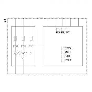 Siemens SIRIUS 3RK1 εκκινητής κινητήρα 3RK1308-0CE00-0CP0, 0,3-1,25 A, DOL, 3-πολικός, 200 V AC