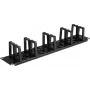 Renkforce RF-7116968 19 ιντσών Rack Πάνελ διαχείρισης καλωδίων 2U 360° περιστρεφόμενα στηρίγματα καλωδίων Μαύρο