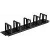 Renkforce RF-7116968 19 ιντσών Rack Πάνελ διαχείρισης καλωδίων 2U 360° περιστρεφόμενα στηρίγματα καλωδίων Μαύρο