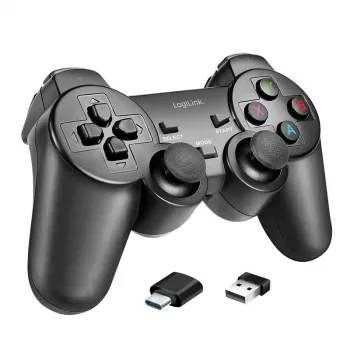 LogiLink AA0187 Ασύρματος χειριστήριο gaming 2,4 GHz Μαύρο 8 m εμβέλεια PC Android PS3