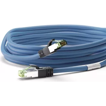 Wentronic 45657 Καλώδιο δικτύου Cat8.1 S/FTP, RJ45, 0,25 m, Μπλε