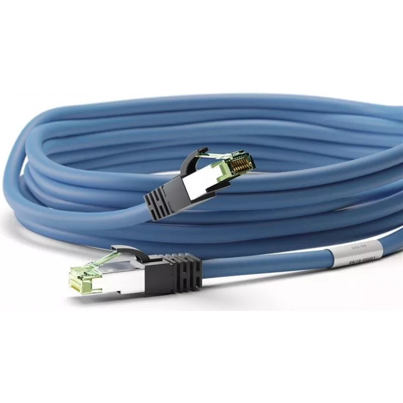 Wentronic 45657 Καλώδιο δικτύου Cat8.1 S/FTP, RJ45, 0,25 m, Μπλε