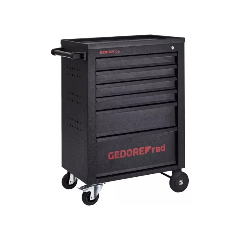 Gedore RED MECHANIC καρότσι συνεργείου, 6 συρτάρια, μαύρο (3300012)