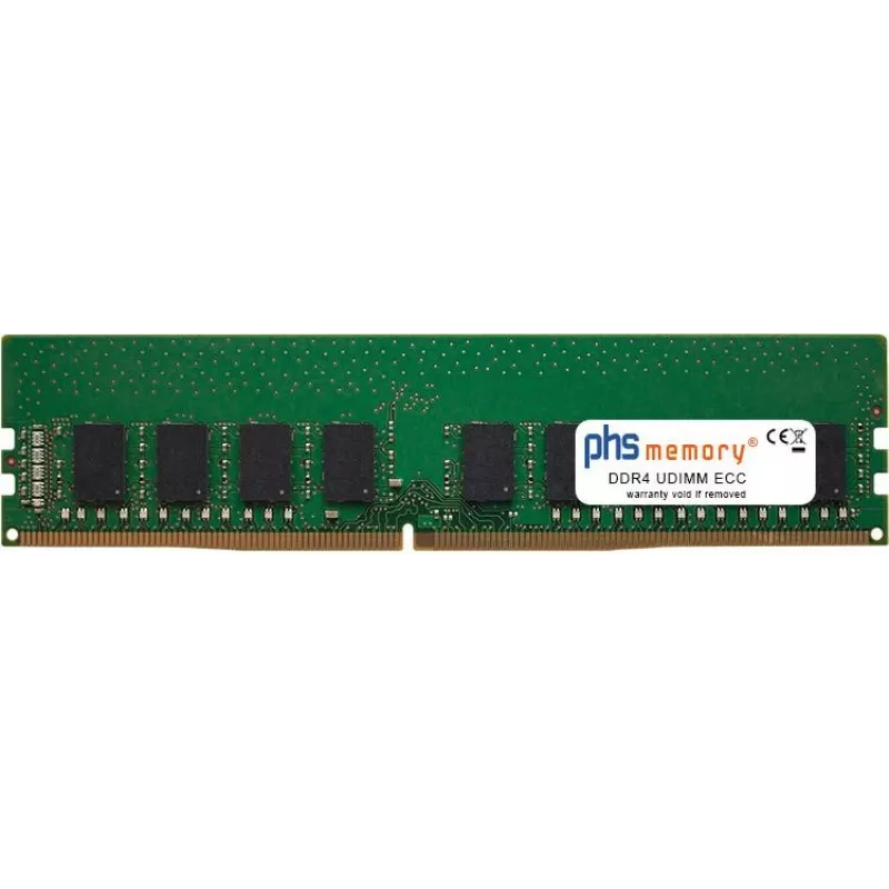 PHS-memory 8GB DDR4 ECC UDIMM 2400MHz PC4-19200E Server-RAM για Aquado Silent Server 4U-E3-RC-V6 SP579238