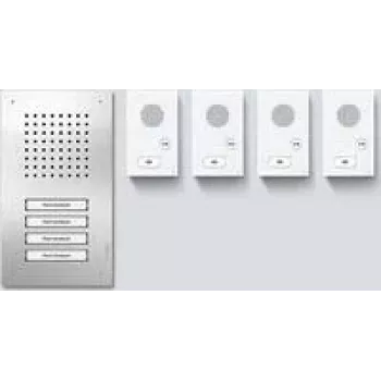 Siedle SET CLAB 850-4 E/W Σετ ήχου Classic Ανοξείδωτο ατσάλι/Λευκό (210010048-00)