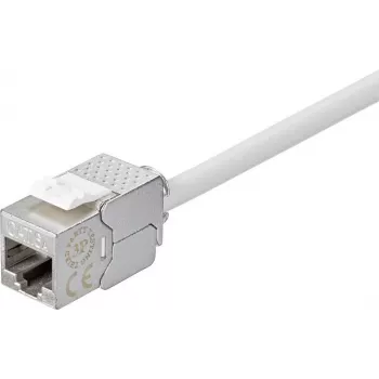 Renkforce RF-4531196 RJ45 θηλυκό βύσμα Cat.6a θωρακισμένο ασημί