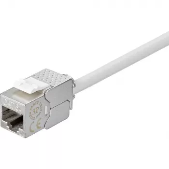 Renkforce RF-4531196 RJ45 θηλυκό βύσμα Cat.6a θωρακισμένο ασημί