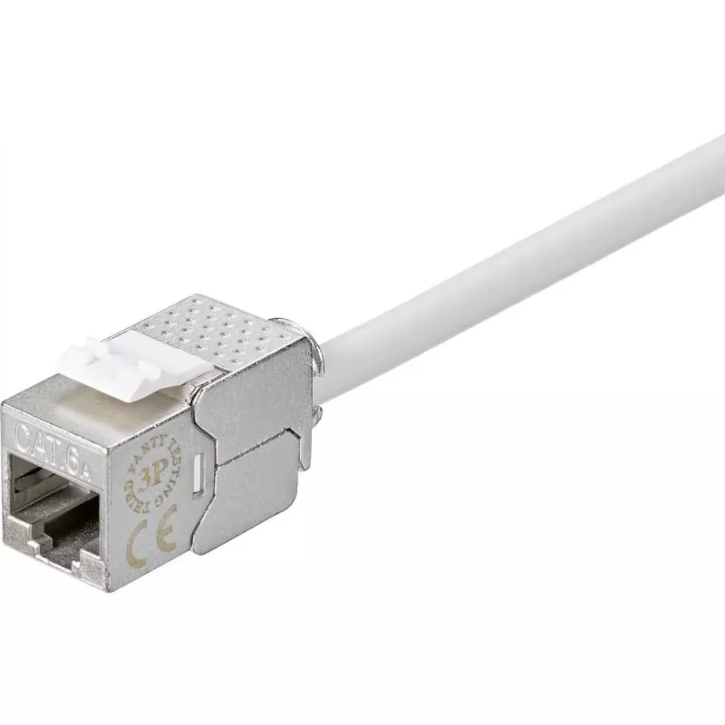 Renkforce RF-4531196 RJ45 θηλυκό βύσμα Cat.6a θωρακισμένο ασημί