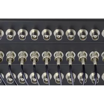 Renkforce RF-4541184 19 inch 1U patch panel BNC για ράφι, 16 θύρες, μαύρο