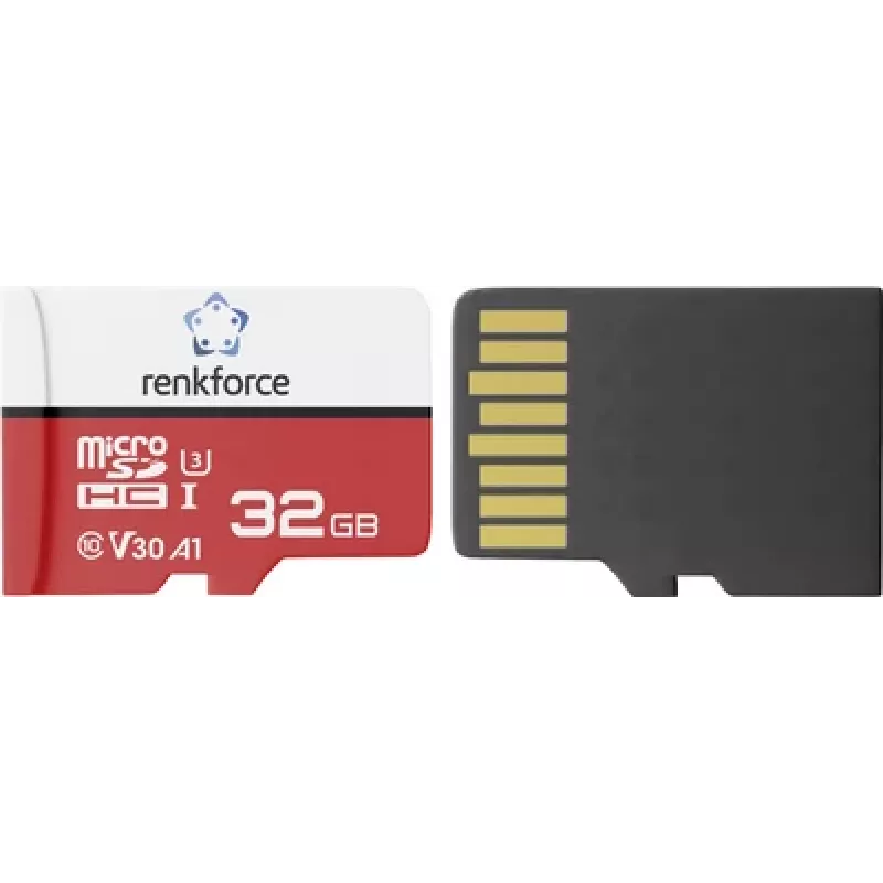 Renkforce RFEmSD32 κάρτα microSDHC 32 GB A1, V30, UHS-I, με αντάπτορα SD RF-7488100