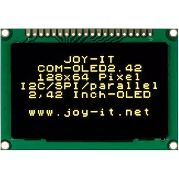 JOY-IT COM-OLED2.42 μονάδα οθόνης OLED 2,42 ιντσών 128x64, λευκή, SPI/I2C, SSD1309