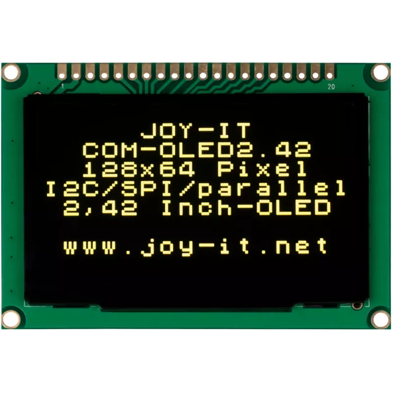 JOY-IT COM-OLED2.42 μονάδα οθόνης OLED 2,42 ιντσών 128x64, λευκή, SPI/I2C, SSD1309