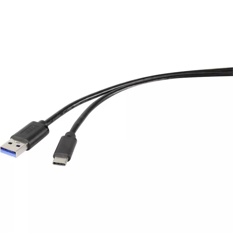 Renkforce RF-4535908 καλώδιο USB 3.2 Gen 1, USB-A σε USB-C, 3 m, μαύρο