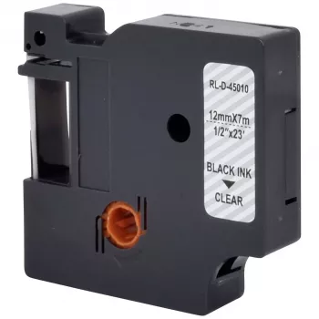 RENKFORCE RF-LT-D45010 συμβατή μελανοταινία DYMO D1 12mm διαφανής μαύρο σε 7m RF-6027820