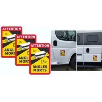IWH Angles Morts 097612 μαγνητική πινακίδα προειδοποίησης τυφλού σημείου 250 x 170 mm