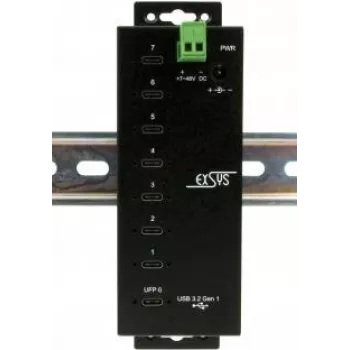 EXSYS EX-1147HMVS USB-C Hub, USB 3.2 Gen 1, Μαύρο