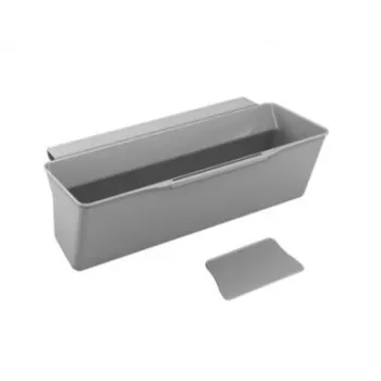 Metaltex Cleantex Λεκάνη συλλογής απορριμμάτων κουζίνας, γκρι πλαστικό, 3L, κρεμαστή σε πόρτα ντουλαπιού, χωρίς εργαλεία 297526000