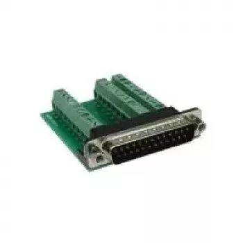 EXSYS EX-49025 Προσαρμογέας D-SUB 25 ακίδων αρσενικό σε 27 ακίδων βιδωτό μπλοκ, Πράσινο/Ασημί
