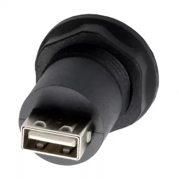 EXSYS EX-49213 προσαρμογέας τοποθέτησης σε πάνελ USB-B υποδοχή σε USB-A υποδοχή, USB 2.0, μεταλλικό πλαίσιο