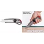 NT Cutter L-550GP 18mm κόφτης με θήκη αλουμινίου, μεταλλικό οδηγό λεπίδας, ασφάλιση με βίδα, ανθρακί h1310511