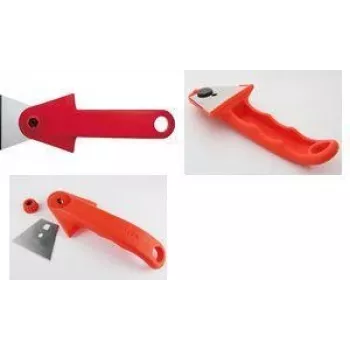 NT Cutter SC-2P ξύστρα, 60 mm λεπίδα ανοξείδωτου χάλυβα, κόκκινη λαβή πλαστικού, 1 τεμ. h1310652