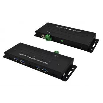 EXSYS EX-1247HMVS 7-Port USB 3.2 Gen 2 βιομηχανικό hub με τοποθέτηση σε ράγα DIN