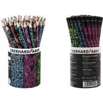 FABER-CASTELL EBERHARD FABER NEON HB Μολύβια γραφίτη, συσκευασία 72 τεμ. σε στρογγυλή θήκη, μύτη 2,0 mm, χωρίς ξύλο 511899